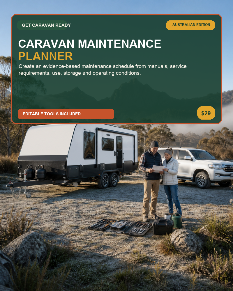 Caravan Maintenance Planner — Australian caravan digital product