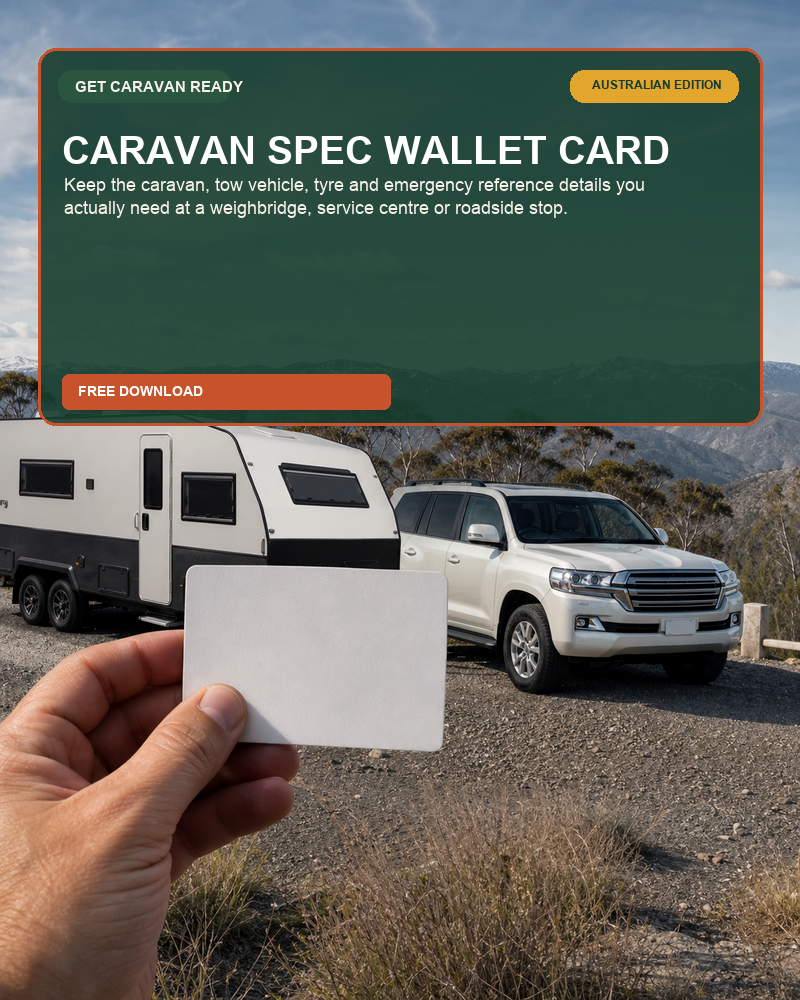 Caravan Spec Wallet Card — Australian caravan digital product