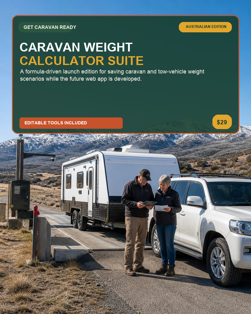 Caravan Weight Calculator Suite — Australian caravan digital product