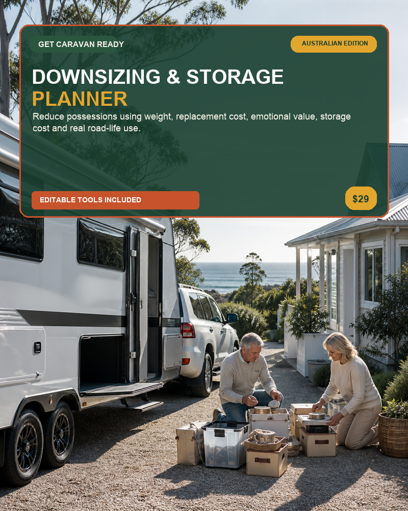 Downsizing & Storage Planner — Australian caravan digital product