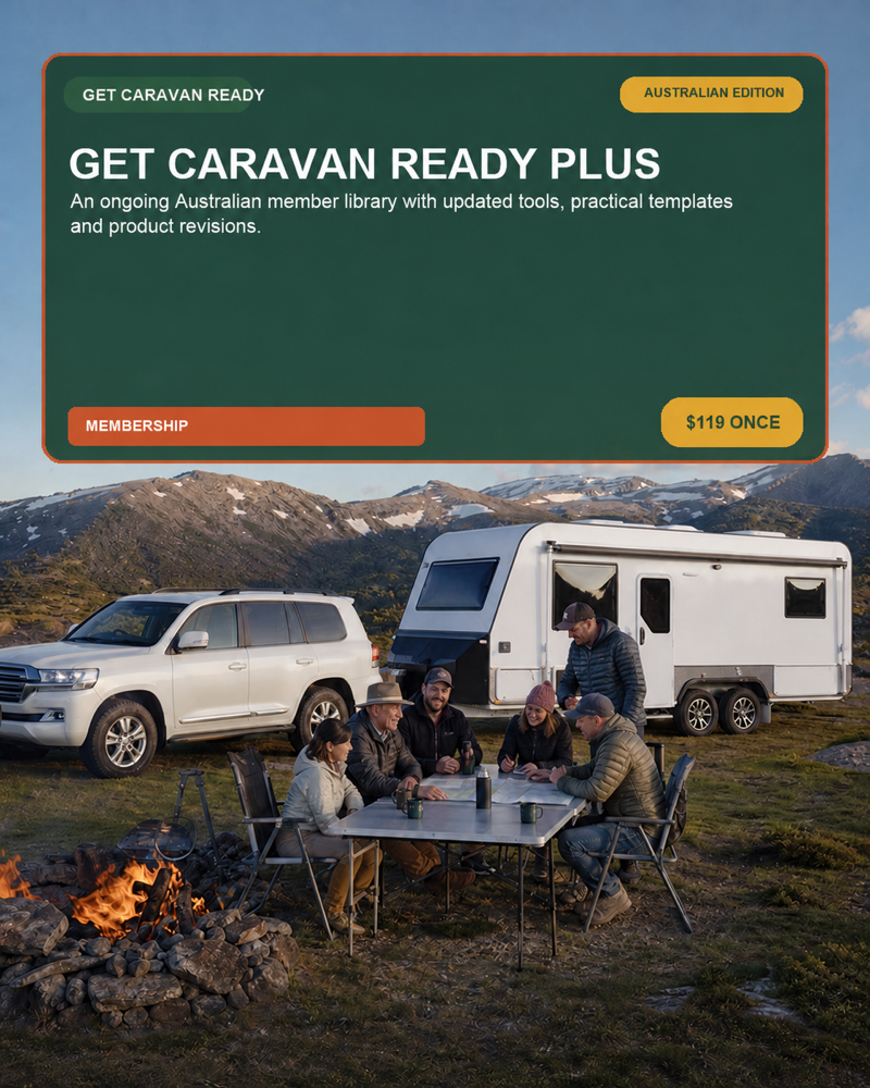 Get Caravan Ready Plus — 12-month Australian caravan digital library for one $119 payment