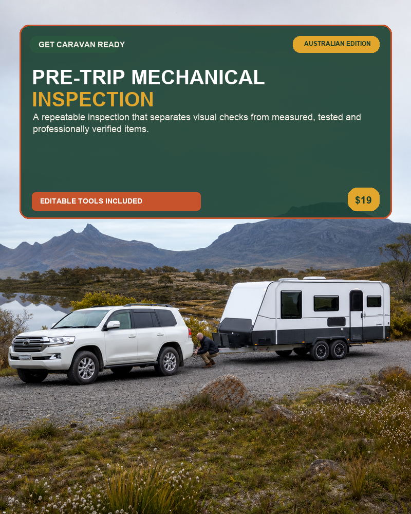 Pre-Trip Mechanical Inspection — Australian caravan digital product