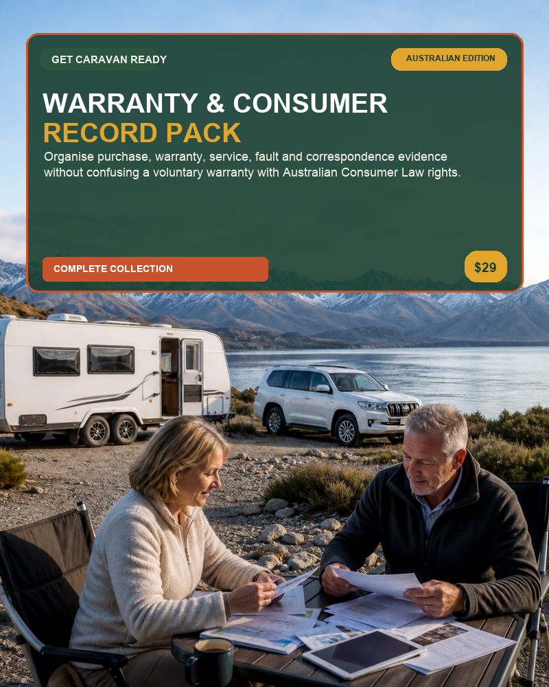 Warranty & Consumer Record Pack — Australian caravan digital product