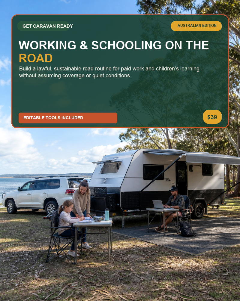 Working & Schooling on the Road — Australian caravan digital product